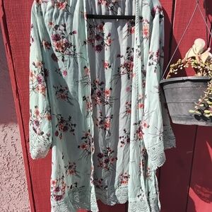 REWIND Swim Cover Up With Lace Trim